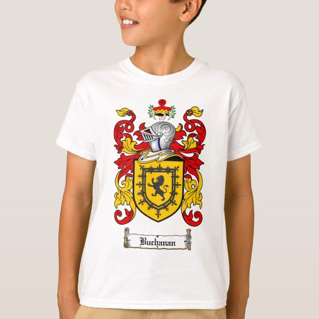 CAMISETA CRISTA DA FAMÍLIA DE BUCHANAN - BRASÃO DE BUCHANAN (Frente)