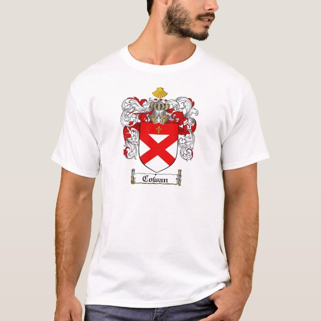 CAMISETA CRISTA DA FAMÍLIA DE COWAN - BRASÃO DE COWAN (Frente)