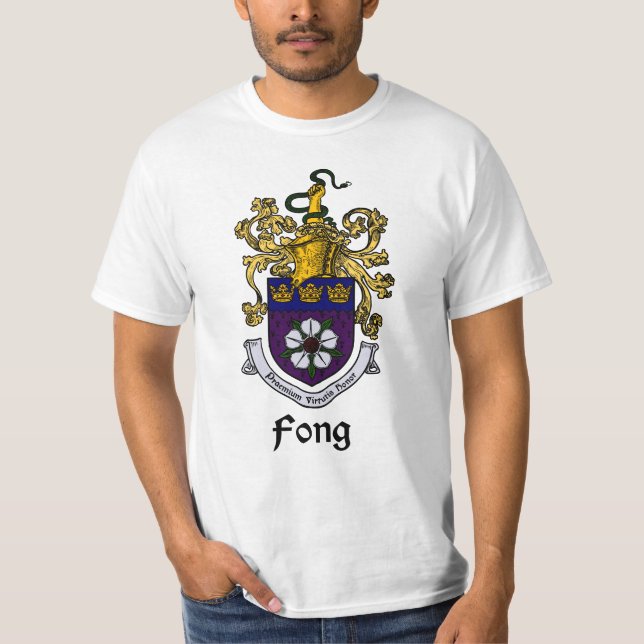 Camiseta Crista da família de Fong/t-shirt da brasão (Frente)