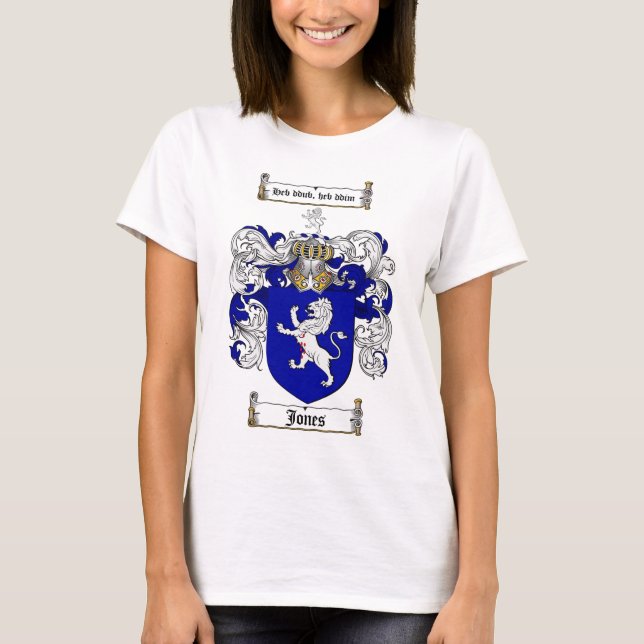 CAMISETA CRISTA DA FAMÍLIA DE JONES - BRASÃO DE JONES (Frente)