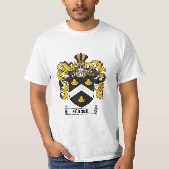 Camiseta Crista da família de Mitchell - brasão de Mitchell (Frente)