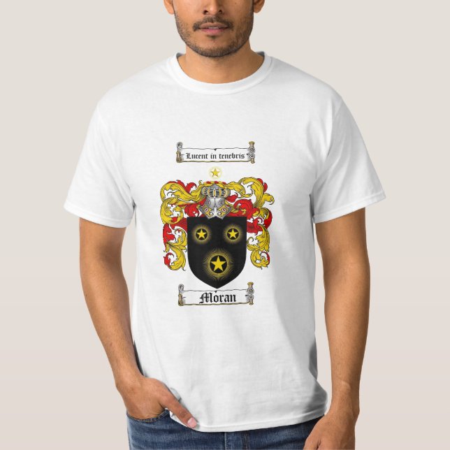 Camiseta Crista da família de Moran - brasão de Moran (Frente)