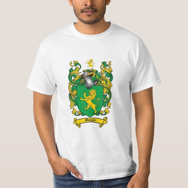 Camiseta Crista da família de Morgan - brasão de Morgan (Frente)