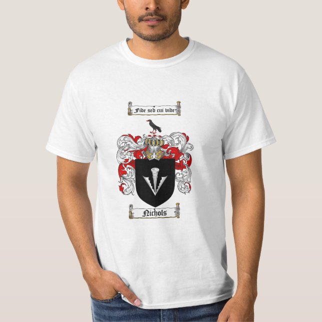 Camiseta Crista da família de Nichols - brasão de Nichols (Frente)