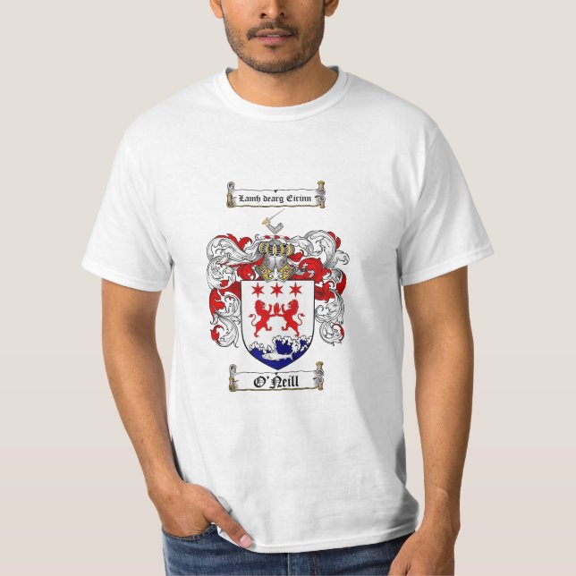 Camiseta Crista da família de O'Neill - brasão de O'Neill (Frente)