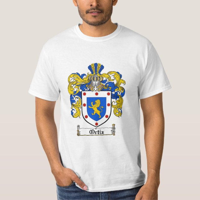 Camiseta Crista da família de Ortiz - brasão de Ortiz (Frente)