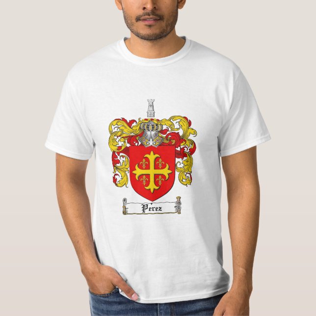 Camiseta Crista da família de Pérez - brasão de Pérez (Frente)