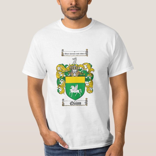 Camiseta Crista da família de Quinn - brasão de Quinn (Frente)