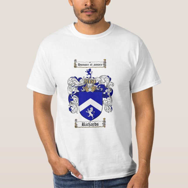 Camiseta Crista da família de Richards - brasão de Richards (Frente)