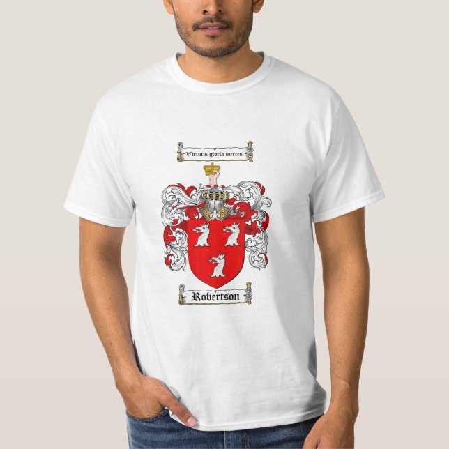 Camiseta Crista da família de Robertson - brasão de (Frente)