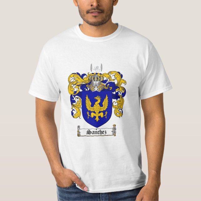 Camiseta Crista da família de Sánchez - brasão de Sánchez (Frente)