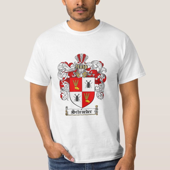 Camiseta Crista da família de Schroeder - brasão de (Frente)