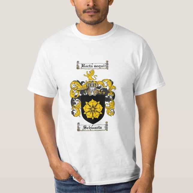 Camiseta Crista da família de Schwartz - brasão de Schwartz (Frente)