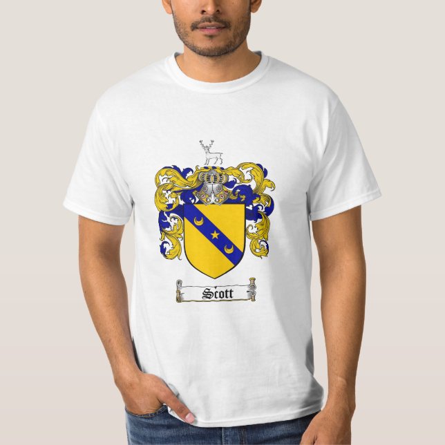 Camiseta Crista da família de Scott - brasão escocesa (Frente)