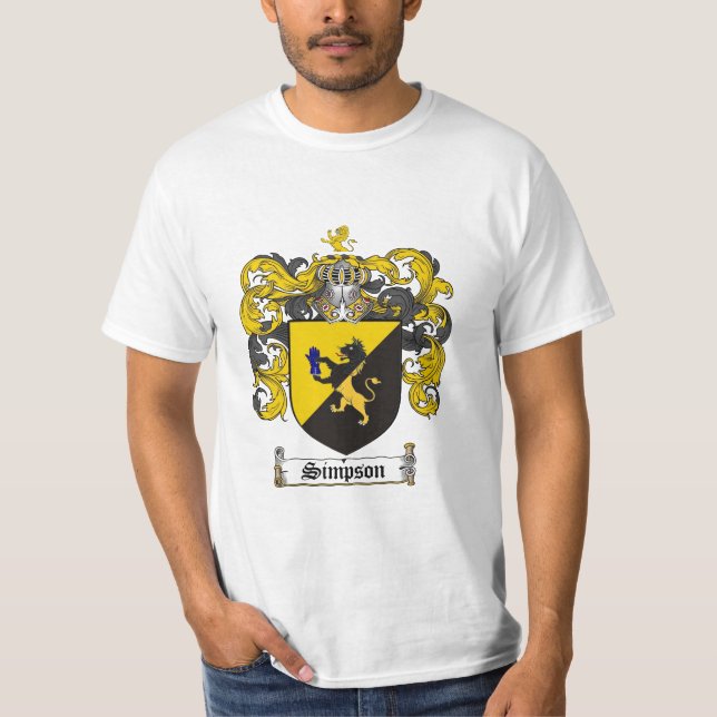 Camiseta Crista da família de Simpson - brasão de Simpson (Frente)
