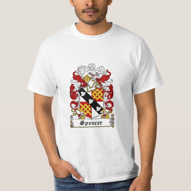 Camiseta Crista da família de Spencer - brasão de Spencer (Frente)