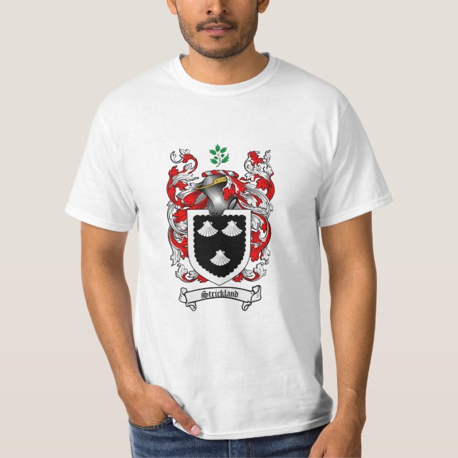 Camiseta Crista da família de Strickland - brasão de (Frente)
