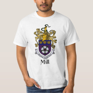 Camiseta Crista da família do moinho/t-shirt da brasão