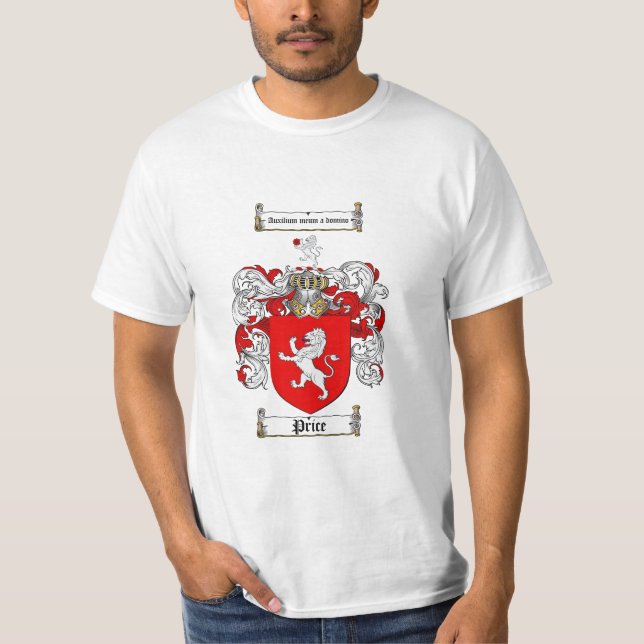 Camiseta Crista da família do preço - brasão do preço (Frente)