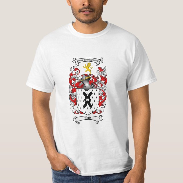 Camiseta Crista da família dos moinhos - brasão dos moinhos (Frente)