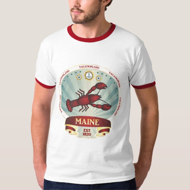 Camiseta Crista da lagosta de Maine (Frente)