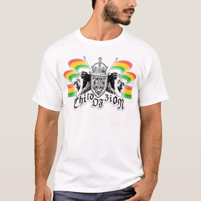 Camiseta Crista da reggae de Rasta (Frente)