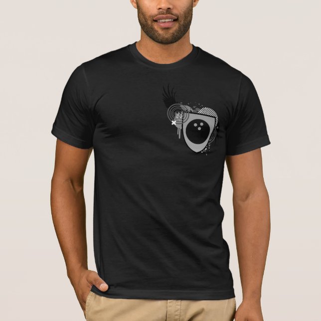 Camiseta crista de boliche hi-fi (Frente)