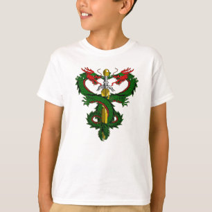 Camiseta Crista de Espada do Dragão de Fogo Esmeralda