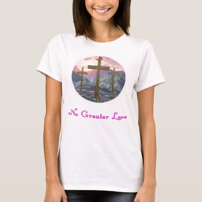 Camiseta Cristã de Três Cruzes (Frente)