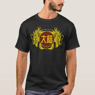 Camiseta Crista do Dragão Chinês Dourado - Estilo Continent