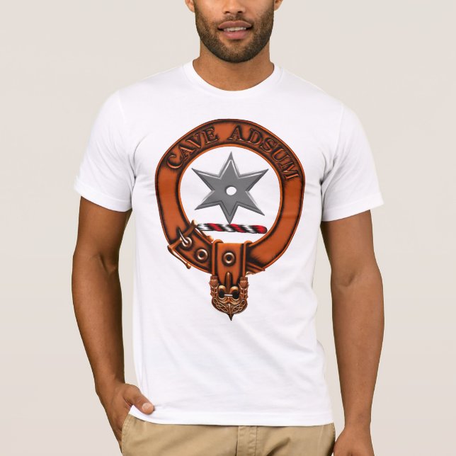 Camiseta Crista e Targe da família de Jardine do clã (Frente)