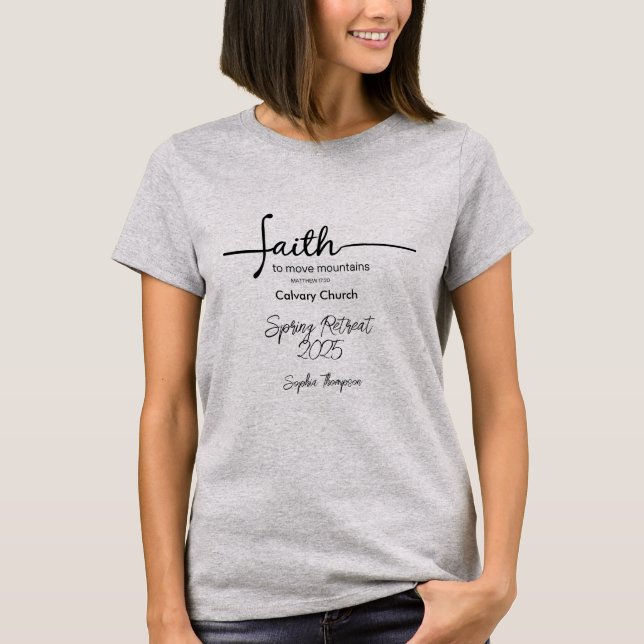 Camiseta Cristã Editável para Grupos (Frente)