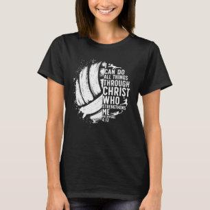 Camiseta Cristã Engraçado De Voleibol Para Meninas Masculin