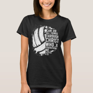 Camiseta Cristã Engraçado De Voleibol Para Meninas Masculin