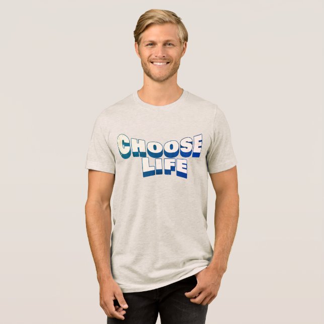 Camiseta Cristã "Escolha a Vida" (Frente Completa)