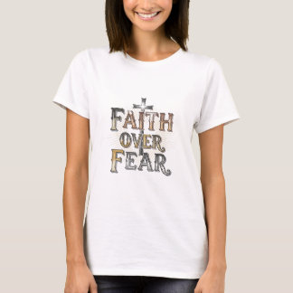 Camiseta Cristã Fé Sobre Medo