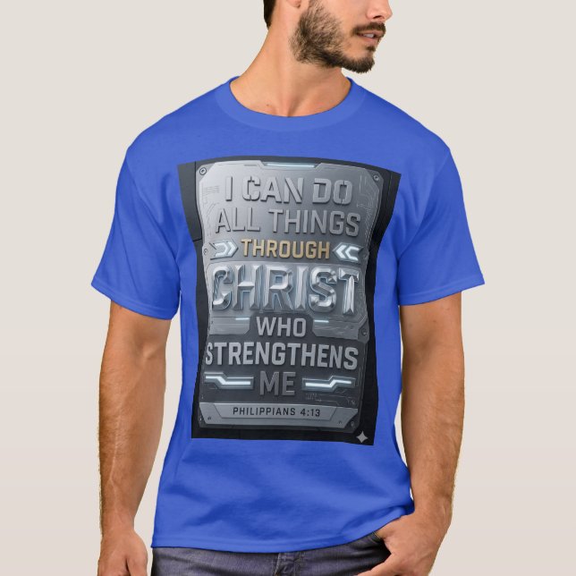 Camiseta Cristã Filipenses 4:13 (Frente)