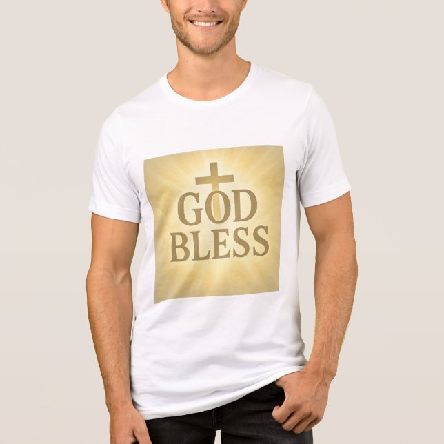 Camiseta Cristã God Bless – Presente Religioso (Frente)