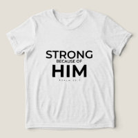 Camiseta Cristã Infantil Salmo 28:7 Forte Nele