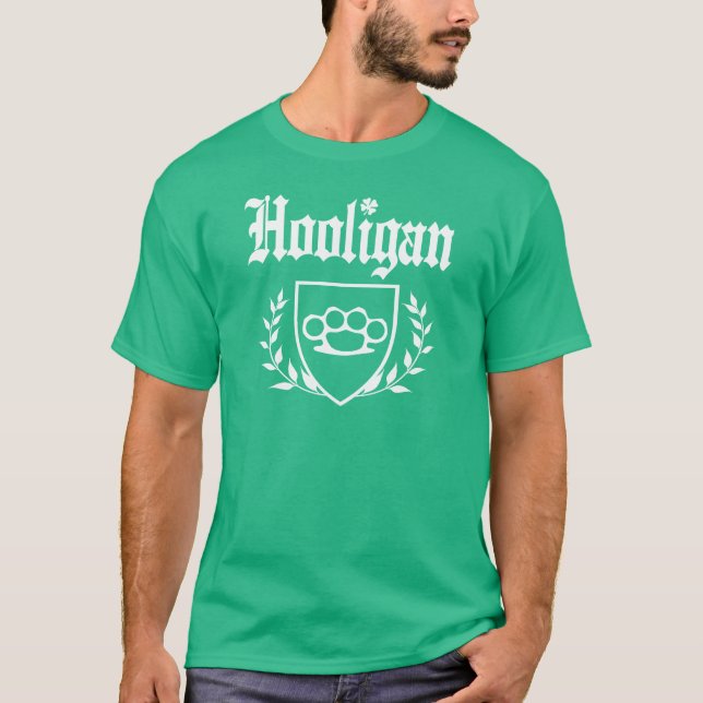 Camiseta Crista IRLANDESA da junta de bronze do hooligan (Frente)