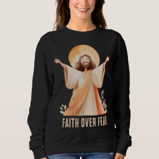 Camiseta Cristã Jesus Fé Sobre Medo
