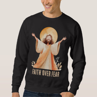 Camiseta Cristã Jesus Fé Sobre o Medo