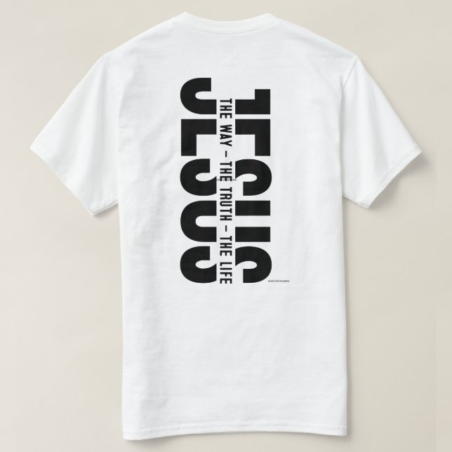 Camiseta Cristã - Jesus todo o caminho (Verso do Design)