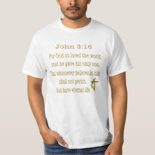 Camiseta cristã João 3:16