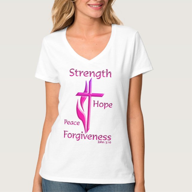 Camiseta cristã João 3:16 (Frente)