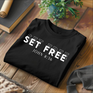 Camiseta Cristã Libertada para Homens e Mulheres