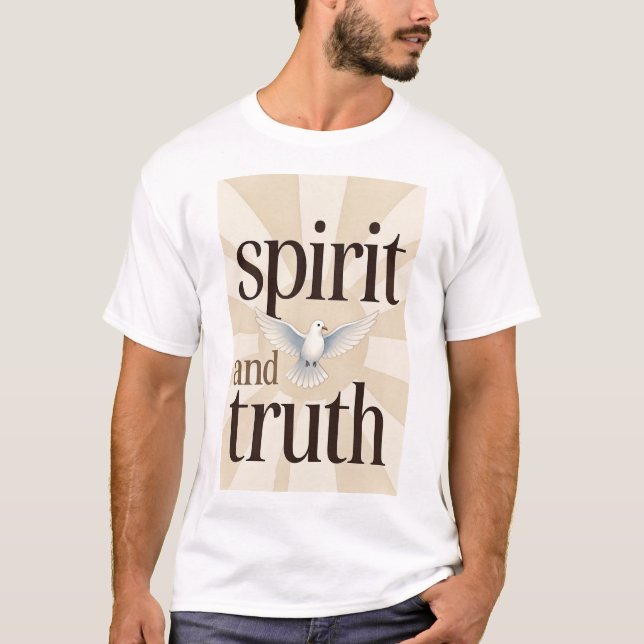 Camiseta Cristã Masculina Espírito e Verdade (Frente)