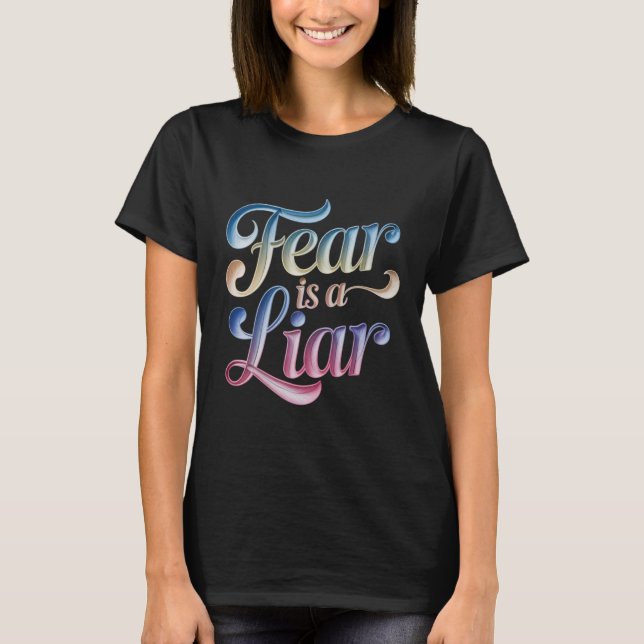 Camiseta cristã 'O medo é mentiroso' (Frente)