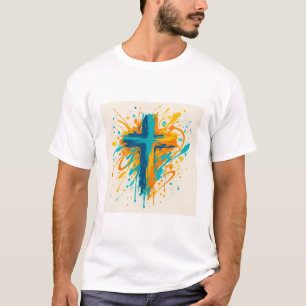 Camiseta Cristã Ousada Graffiti Cross