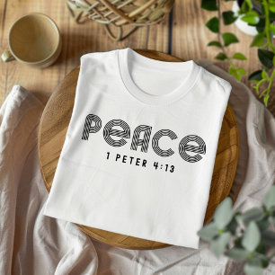 Camiseta Cristã Paz para Homens e Mulheres